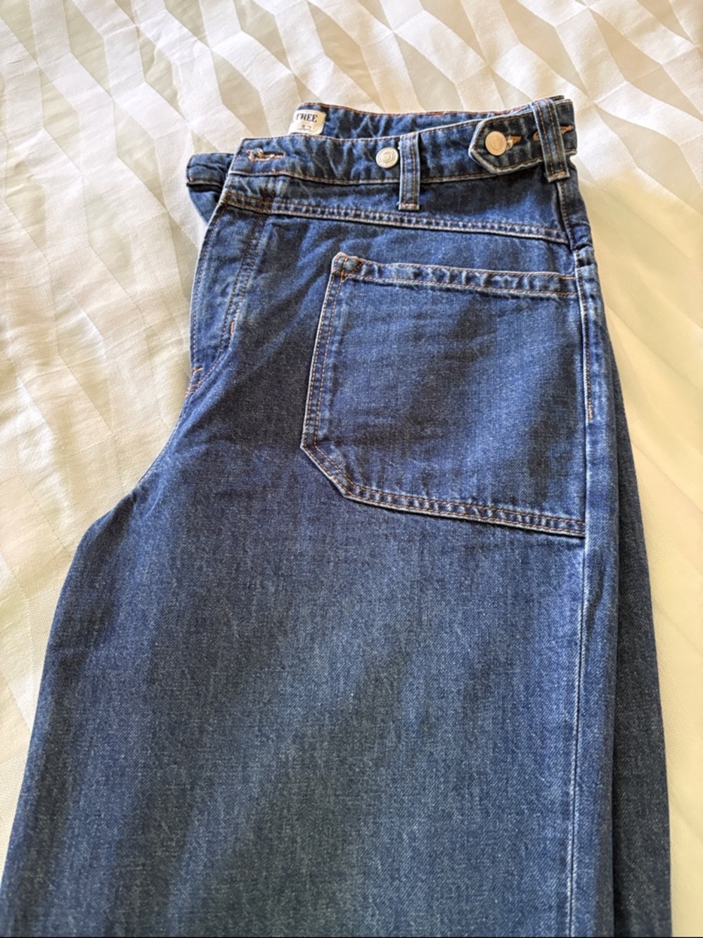 “ We The Free” Palmer wide leg jean for cuff or straight.
